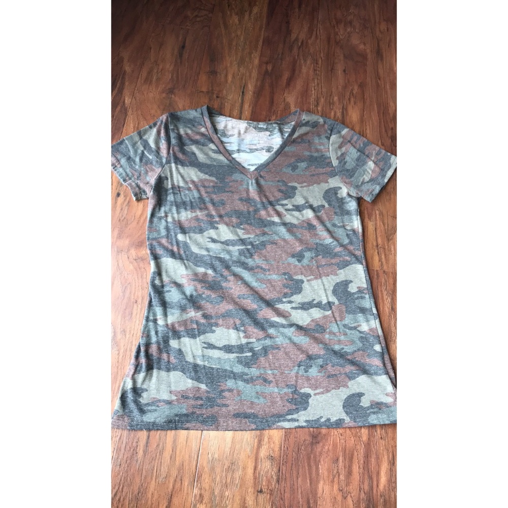 Camo v-neck shirt